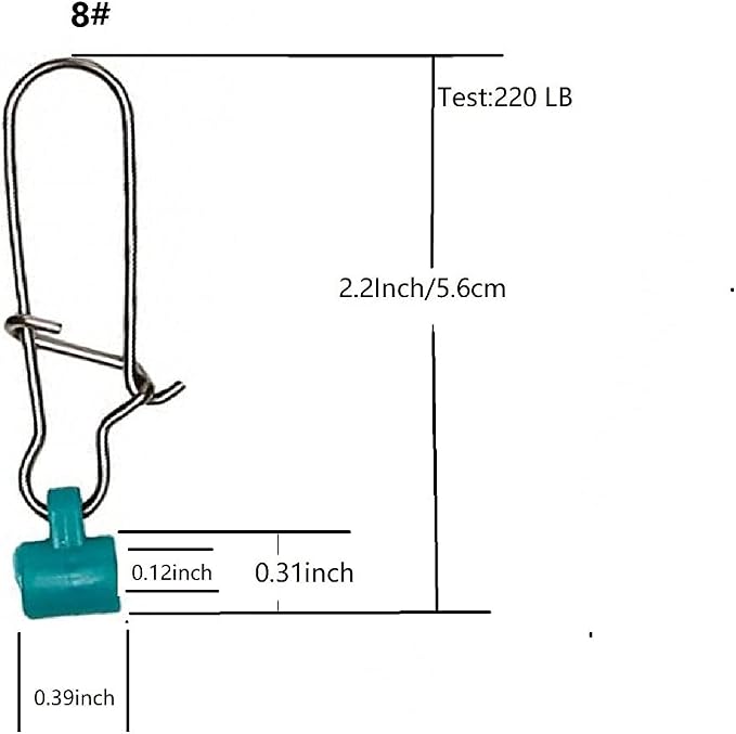 Fishing Line Sinker Slide with Duo Lock Snap Heavy Duty Sinker Size