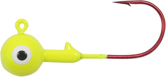 Northland Tackle Gum-Ball Fishing Jig Heads for Walleye, Bass, Trout, Crappie, & Panfish – 22 Lure Colors, Bulk Packs, 8 Sizes (1/64, 1/32, 1/16, 1/8, 3/16, 1/4, 3/8, & 1/2 Oz)