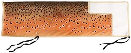 M MAXIMUMCATCH Maxcatch Fly Rod Sock, Thicken Cotton Fabric Protector Rod Cover with 4 Compartments, for 9ft/10ft 4-Sec Fly Rod