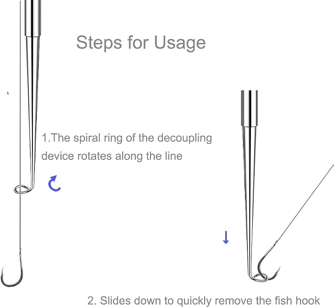 Fish Hook Remover, 4pcs Fishing Hook Quick Removal Device, Security Extractor Fishhook Disconnect Removal Tool for Fishing