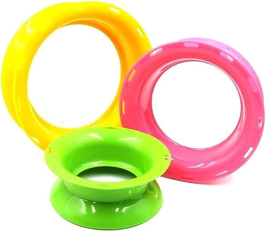 Lightweight PP Hand Reel for Throw Line and Hand-Line Fishing, No Backlash Tangle-Free Design, Portable Kite Line Winder for Surf and Beach Casting, Random Color, 16cm Outer Diameter(12.5cm)