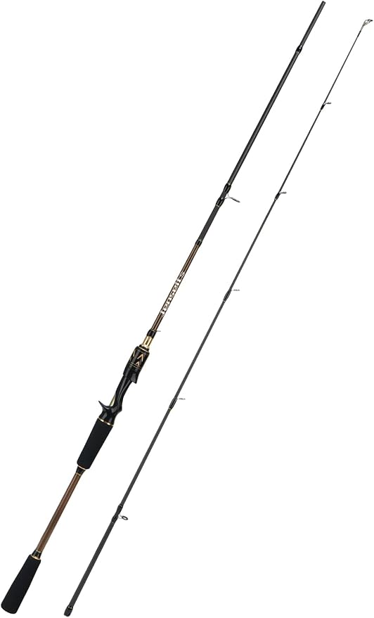 Jenseits Carbon Fiber Fishing Rod Series (6-12 Ft), Spinning & Casting Rods with Stainless Steel Ceramic Guides, Fast Action Fishing Pole for Bass, Trout, Walleye & Surf Fishing