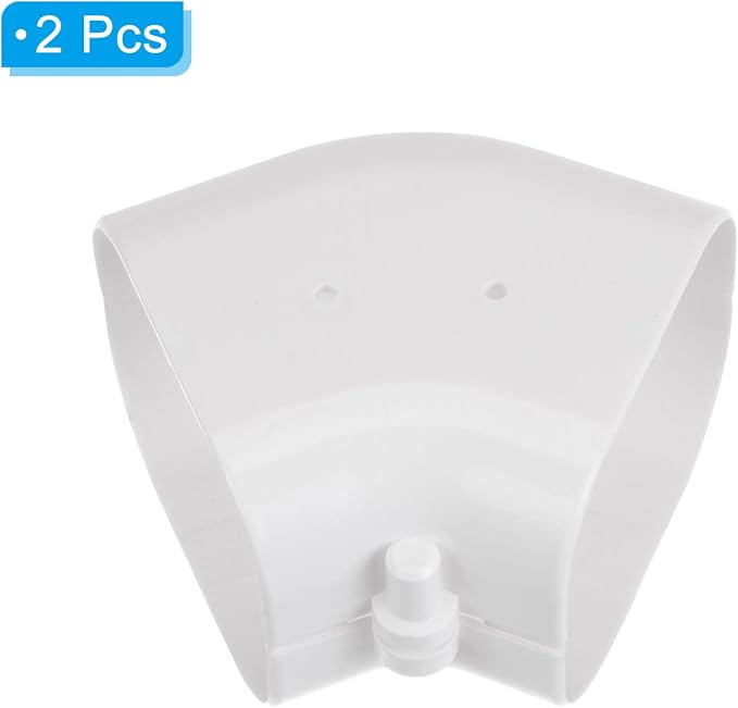 PATIKIL 3" PVC Decorative Line Cover, 2 Pack 45°Elbow Tubing Parts Accessories for Air Conditioner Central AC Heat Pump, White