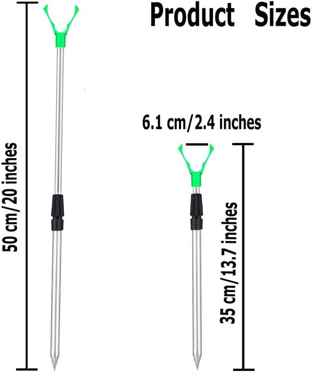 4-Pack Telescopic Fishing Rod Holders for Ground Fishing Rod Holders Stand Fishing Pole Rack for Bank