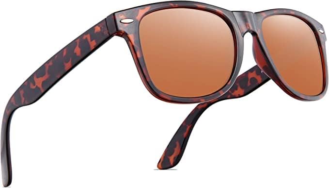 FEIDUSUN Sunglasses Men Polarized Sunglasses for Mens and Womens,Black Retro Sun Glasses Driving Fishing UV Protection