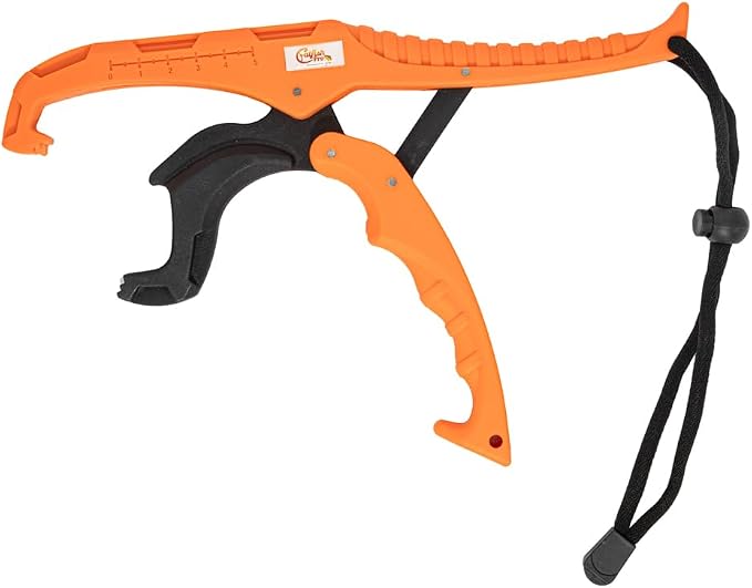 Catfish Pro Tournament Series Fish Lip Grip | One-Handed Operation Fish Lip Gripper with Adjustable Lanyard for Easy, Secure, and Comfortable Fishing