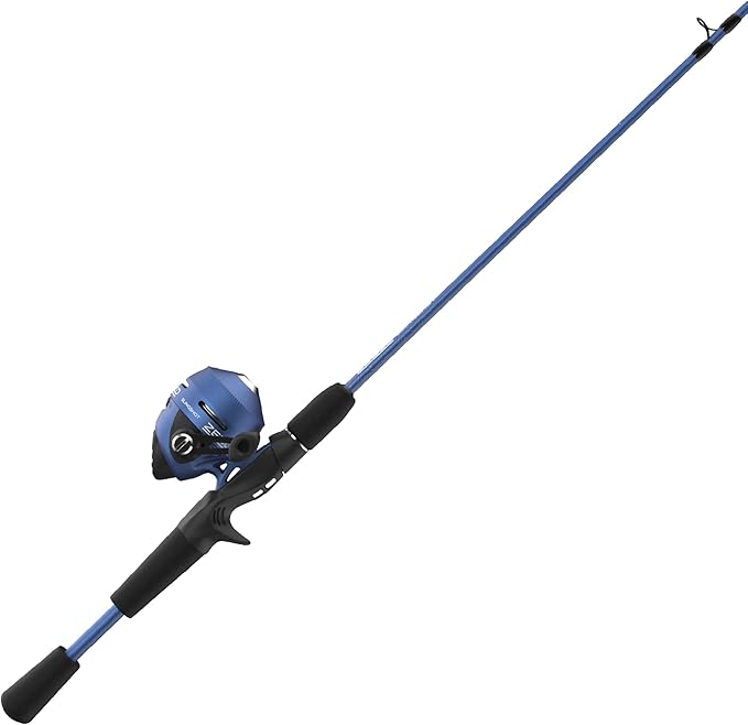 Zebco Slingshot Spincast Reel and Fishing Rod Combo, 2-Piece Fishing Pole, Right-Hand Retrieve, Pre-Spooled with 10-Pound Zebco Line