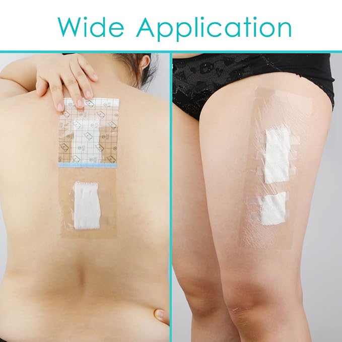 50 Pcs Waterproof Shower Protector | 4x10 Inch Knee Replacement Surgery Bandage Shower Cover Large Wounds Hip Incision Post Knee Surgery Adhesive Dressing Must Haves