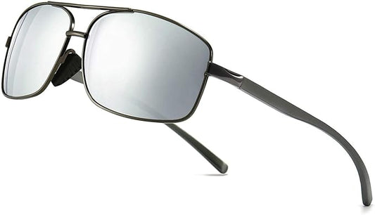 SUNGAIT Ultra Lightweight Rectangular Polarized Sunglasses Men UV400 Protection