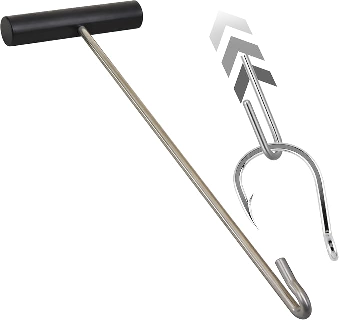 10 Inch Heavy Duty Saltwater Fish Hook Remover Fish Dehooker Tool Stainless Steel Fishing Hook Removal Tool Extractor with Solid Anodized Aluminum Handle