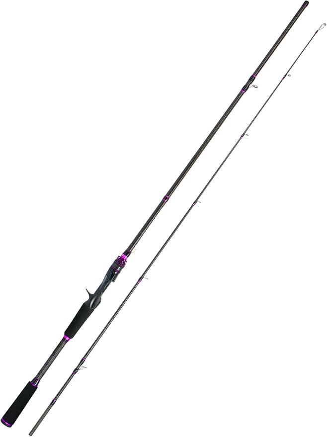 Jenseits Carbon Fiber Fishing Rod Series (6-12 Ft), Spinning & Casting Rods with Stainless Steel Ceramic Guides, Fast Action Fishing Pole for Bass, Trout, Walleye & Surf Fishing