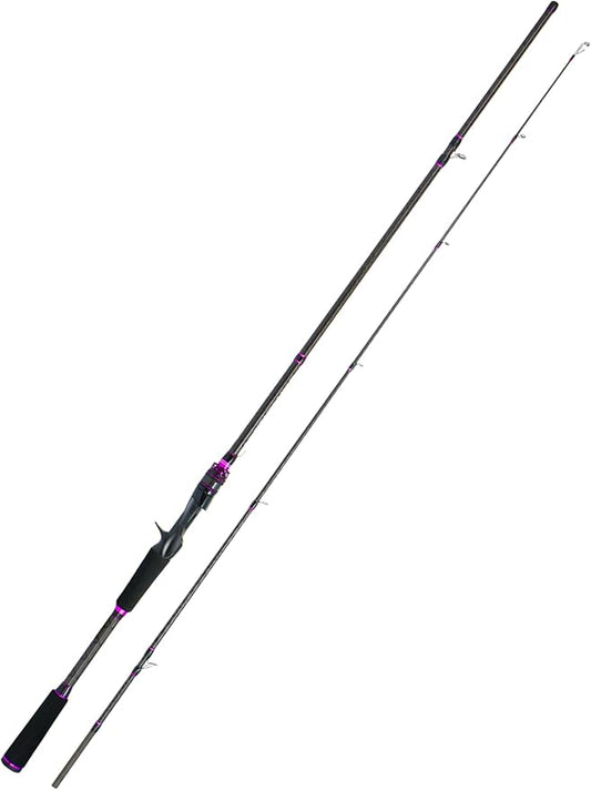 Jenseits Carbon Fiber Fishing Rod Series (6-12 Ft), Spinning & Casting Rods with Stainless Steel Ceramic Guides, Fast Action Fishing Pole for Bass, Trout, Walleye & Surf Fishing