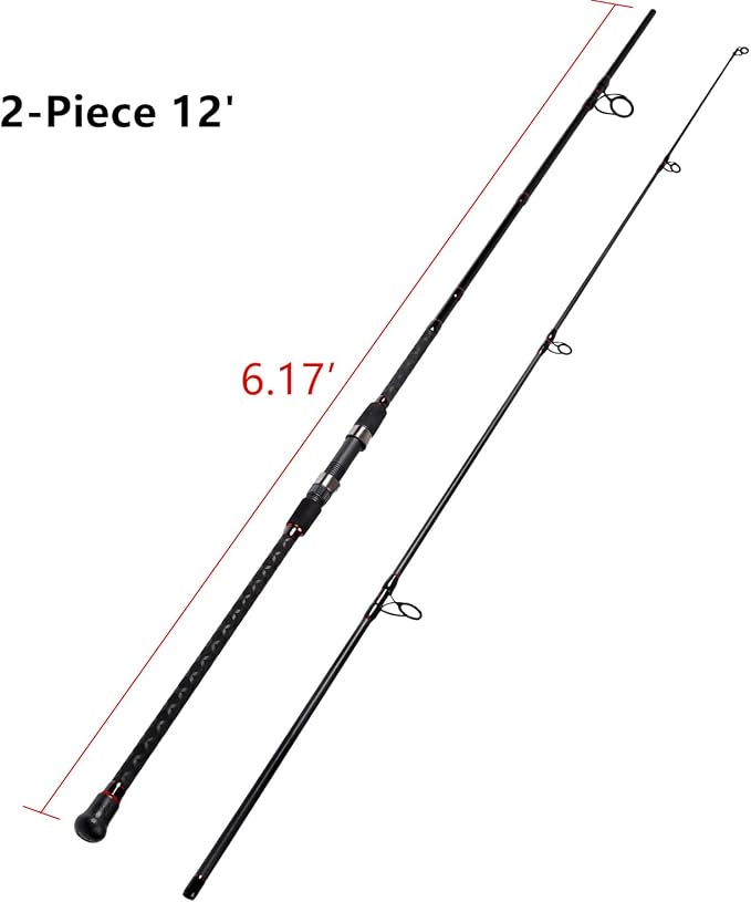Fiblink Surf Spinning Fishing Rod 2-Piece/4-Piece Graphite Travel Fishing Rod