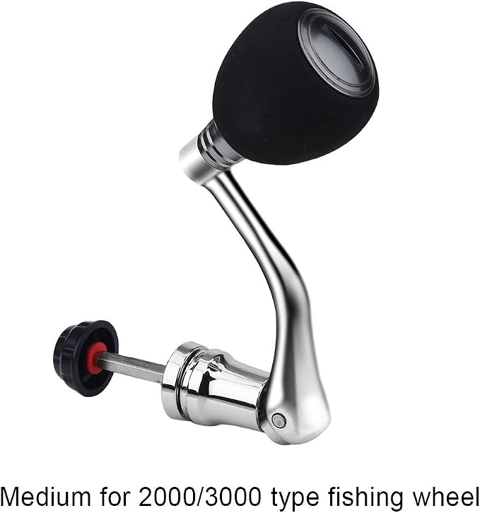 Tbest Fishing Spinning Reel Handle Metal Rocker Arm Reel Replacement Power Handle Grip