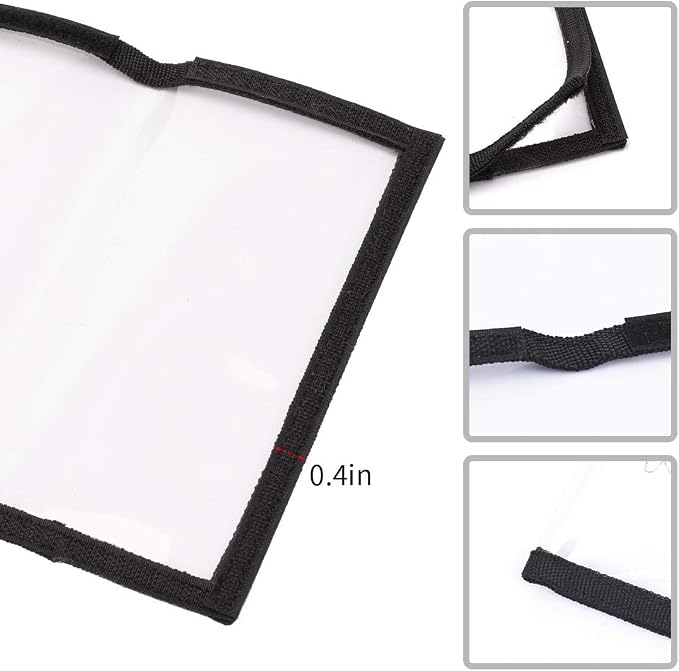 Fishing Lure Wraps 10 Packs Durable Clear PVC Lure Covers Keeps Fishing Safe Easily See Lures Fishing Hook Covers Bait Storage 5 Large 4.3" W x 7.9" L + 5 Medium 3.9" W x 7.1" L (10pcs 5L+5M)