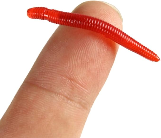 200pcs Soft Artificial Lure Earthworm Baits Fishing Lure Earthworm Bloodworm Baits Fishing Accessory