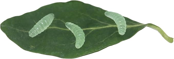Fake Maggots Soft Worm Tipped Lure Wax Worms for Fishing or Pranks, Ice Fishing Lures Baits Perfect for Crappies Sunfish Catfish Bream Blue Gills Perch Trout Worms