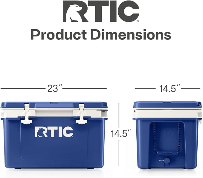 RTIC Ultra-Light 32 Quart Lightweight Hard Cooler, Insulated Portable Ice Chest 13 lbs, 48-Can Capacity, 5-Day Ice Retention, for Camping, Fishing, Beach, Boat, Picnic, Day Trip