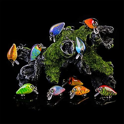 Mini Crankbait Fishing Lures Kits Swimbait Wobbler Hard Baits for Bass Trout Pike Freshwater and Saltwater 10pc-20pc/pack