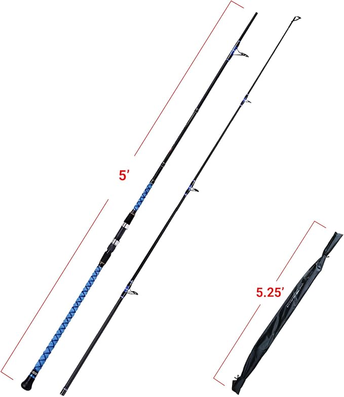 Fiblink Surf Spinning Fishing Rod Carbon Travel Surf Rod 2 Piece/3 Piece/4 Piece Spinning Fishing Rod 9'/10'/11'/12'/15'