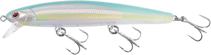 LITTMA California Surf Fishing Lures Saltwater Jerkbait Crankbait Surf Minnow 110/125 - Metallic Sardine Super Glow & Pearl Pink Belly Glow Lures for Halibut & Striper Fishing