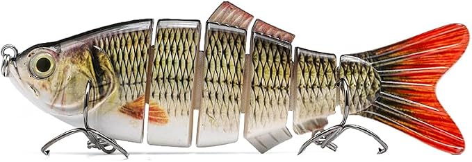 Large Multi Jointed Fishing Lures Bait,Big Giant Fishing Bass Lures,Crankbaits Swimbaits with Treble Hook