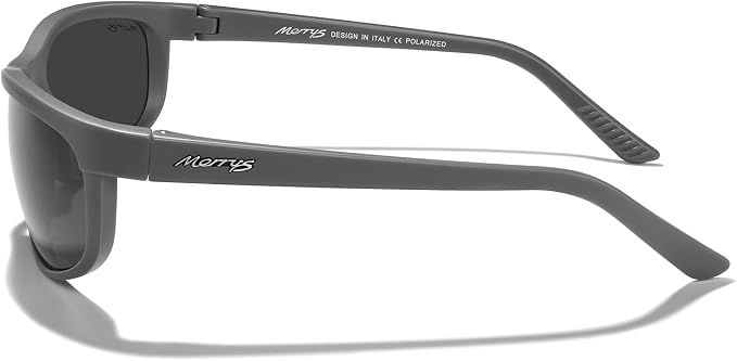 MERRY'S Wrap Around Sport Polarized Sunglasses for Men Women Driving Fishing Cycling Running UV400 Protection S3027