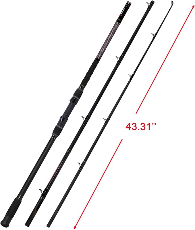 Fiblink Surf Fishing Rod 2 Piece/3 Piece/4 Piece Portable Travel Casting Rod Saltwater Surf Rod (9'/10'/12'/13')