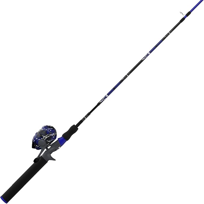Zebco Splash Spincast Reel and Fishing Rod Combo, Fiberglass Rod, Ball Bearing System, All Metal Gears, 8-Pound Line