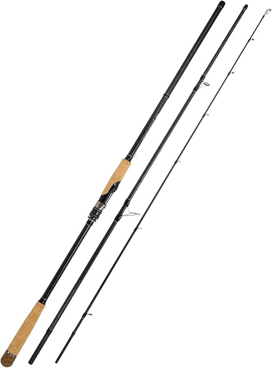 Jenseits Carbon Fiber Fishing Rod Series (6-12 Ft), Spinning & Casting Rods with Stainless Steel Ceramic Guides, Fast Action Fishing Pole for Bass, Trout, Walleye & Surf Fishing