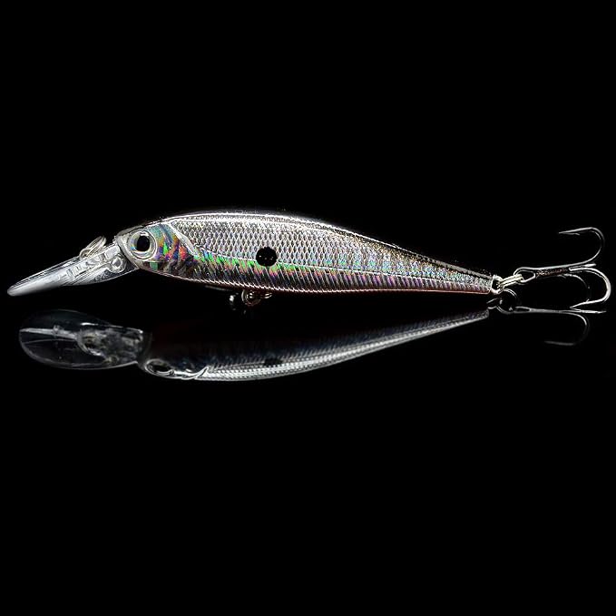 10 Pack Fishing Lures Hard Baits, Minnow Crankbait & Swimbait Lure Kit for Freshwater & Saltwater, Bass, Trout, Walleye, Redfish