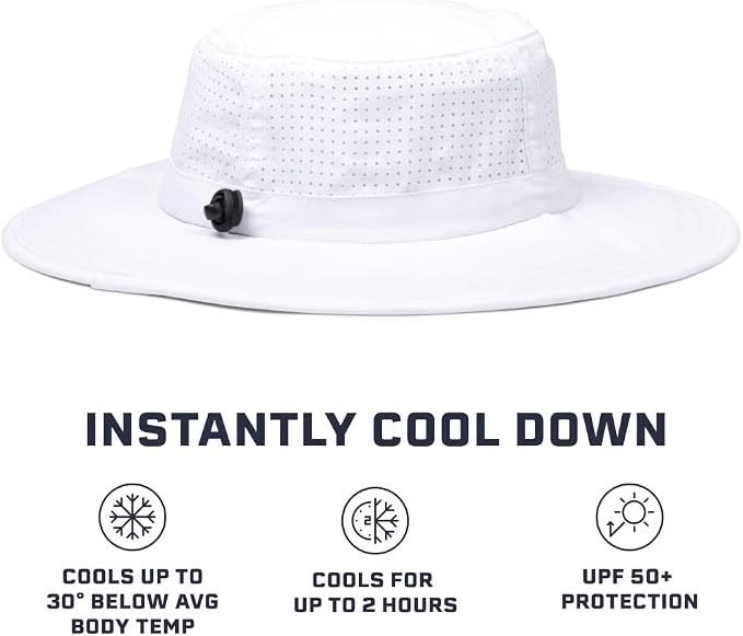 MISSION Cooling UPF Boonie Hat - Unisex Sun Hat for Hiking, Beach & Fishing - Sweat & Water Activated Technology