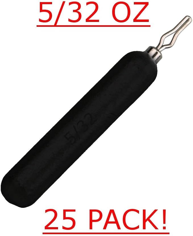 Reaction Tackle Lead Drop Shot Weights for Bass Fishing - Freshwater & Saltwater - Skinny Pencil Shaped Sinkers for Drop Shot Rig