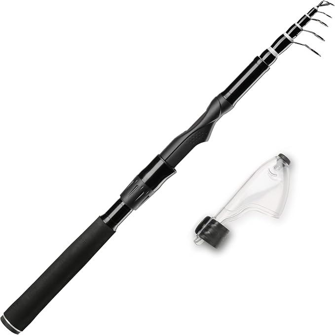 Whistytwig Carbon Fiber Telescopic Fishing Rod - Portable Collapsible Design for Travel and Adventure - Versatile Saltwater and Freshwater Fishing Pole