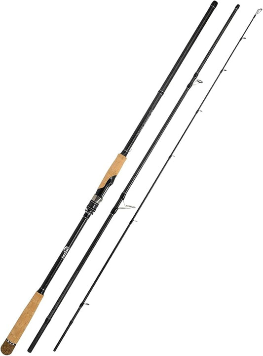 Jenseits Carbon Fiber Fishing Rod Series (6-12 Ft), Spinning & Casting Rods with Stainless Steel Ceramic Guides, Fast Action Fishing Pole for Bass, Trout, Walleye & Surf Fishing