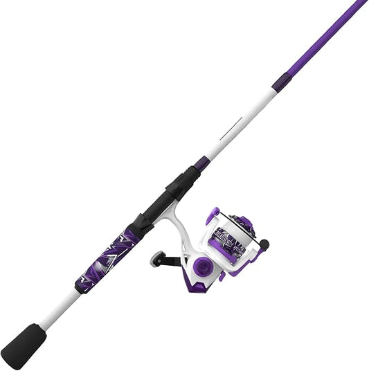 Zebco Roam Spinning Reel and Fishing Rod Combo, Fiberglass Rod, Split ComfortGrip Handle, Soft-Touch Handle Knob, Reversible Retrievee