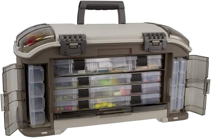 Plano Angled 787 Guide Series Stowaway Tackle System- Includes 7 Stowaways, Fishing Tackle Storage, Premium Tackle Storage, One Size, Model Number: 787010