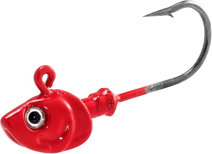 Dr.Fish 10 Pack Swimbait Jig Heads, Saltwater Fishing Jig Heads 3D Eyes High Carbon Steel Hooks Surf Fishing Lures Flounder Striper Halibut Pompano Bass