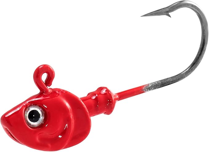 Dr.Fish 10 Pack Swimbait Jig Heads, Saltwater Fishing Jig Heads 3D Eyes High Carbon Steel Hooks Surf Fishing Lures Flounder Striper Halibut Pompano Bass