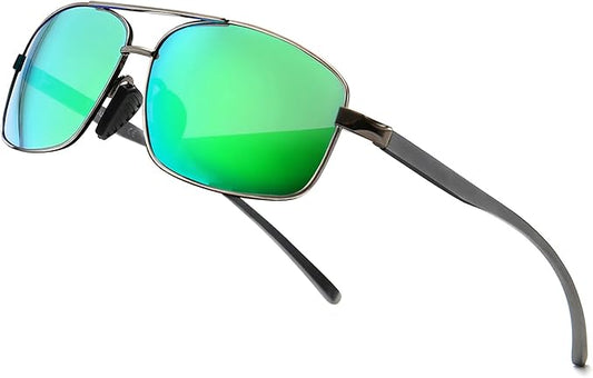 SUNGAIT Ultra Lightweight Rectangular Polarized Sunglasses Men UV400 Protection