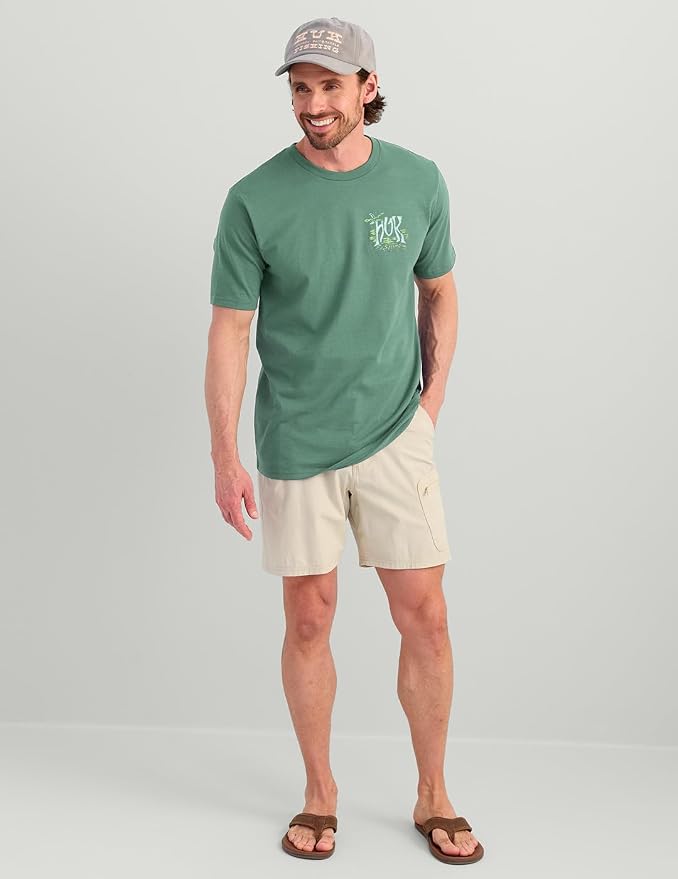 HUK Mens Performance Fishing Logo Tee, Short Sleeve T-Shirt for Men