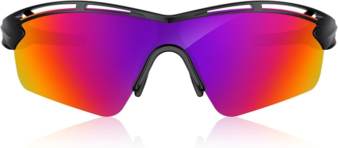 Rosemal Sports Sunglasses Polarized Cycling Sunglasses Running Driving Fishing Hiking for Men Women UV400 TAC TR90