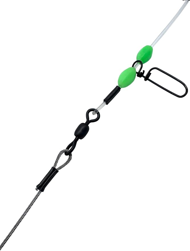 End Game Tackle 15' Shark Rig with Mustad Circle Hook - Braided Line, Black, 15' Total Length, 5' Bite Section, 10' 400lb Leader