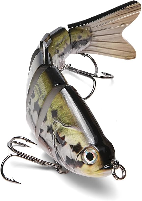 Large Multi Jointed Fishing Lures Bait,Big Giant Fishing Bass Lures,Crankbaits Swimbaits with Treble Hook