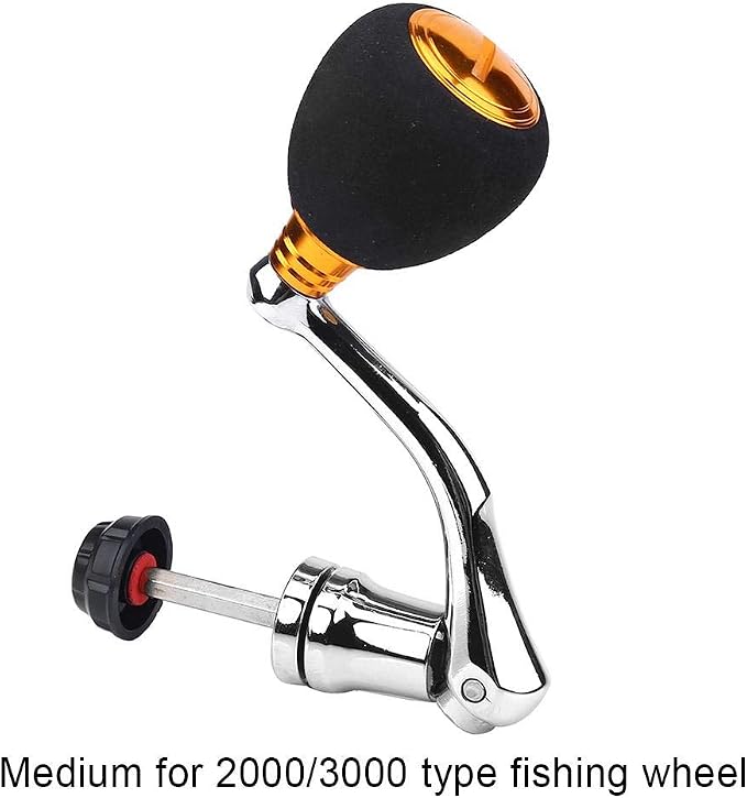Keenso Spinning Handle Nonslip 2 Reel Replacement Handle Metal Fishing Reel Replacement Parts