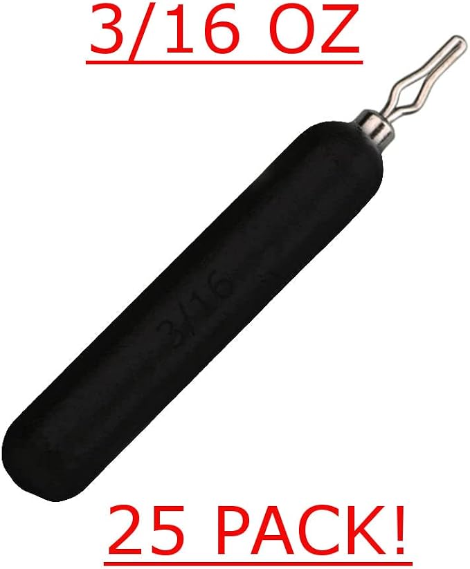 Reaction Tackle Lead Drop Shot Weights for Bass Fishing - Freshwater & Saltwater - Skinny Pencil Shaped Sinkers for Drop Shot Rig