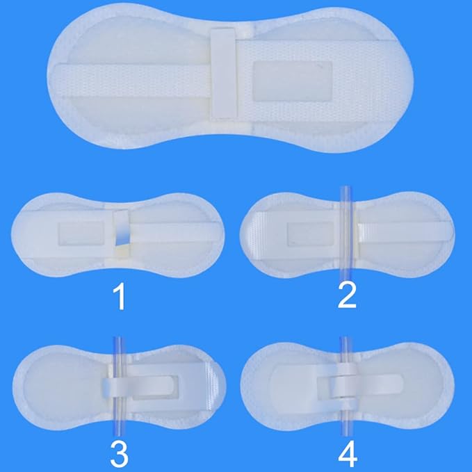 Low-Profile Catheter Stabilization Device for Kids Baby's Gtube Feeding Tube G J Tube Peg Pd Catheter Holder Peritoneal Dialysis Accessories Adhesive Patch Dressing (Pack of 20)