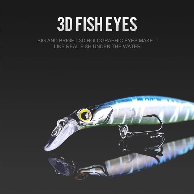 KINGDOM 3PCS Topwater Fishing Lures for Bass Whopper Popper Fishing Lure for Bass Catfish Pike Perch Floating Pencil Bait with Propeller Tail Freshwater/Saltwater
