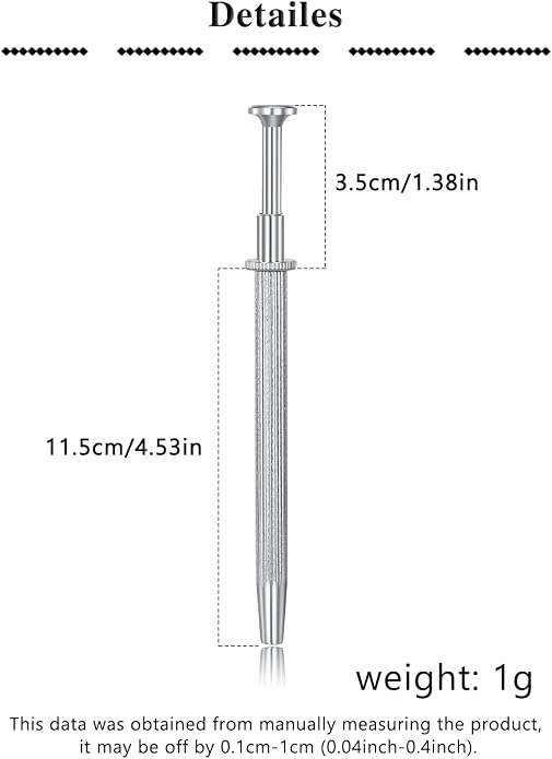 MODRSA 20g 16g 18g Piercing Taper Internal Threaded Piercing Taper Insertion Threader Tool Threadless Jewelry Changing Tool Horseshoe Nose Ring Labret Earring Studs Applicator Piercing Ball Grabber