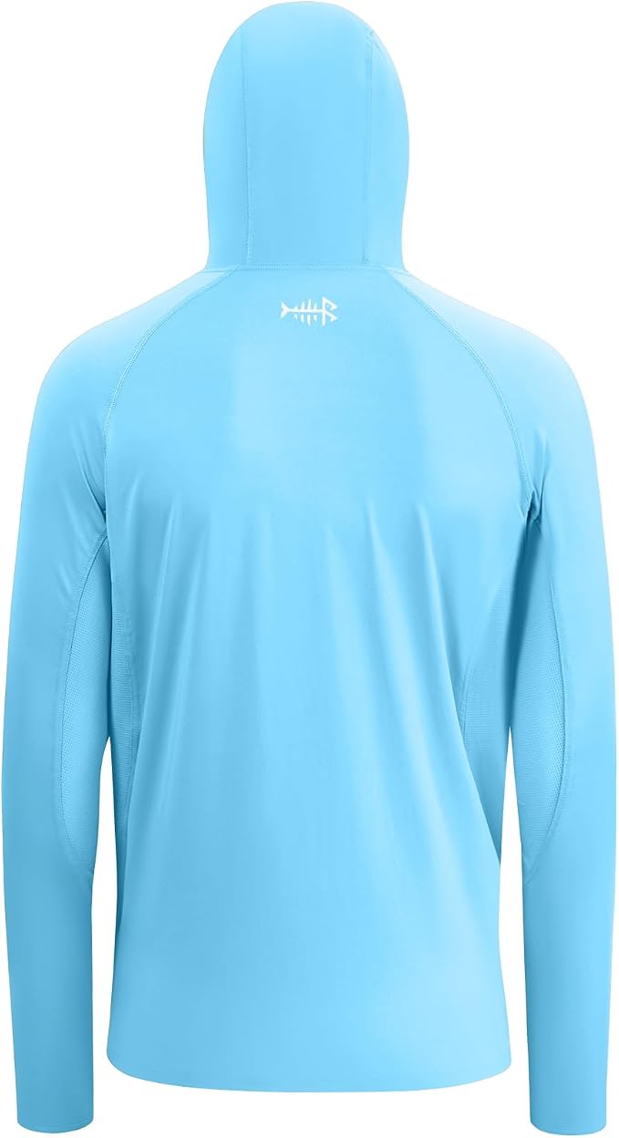 BASSDASH UPF 50+ Men’s Long Sleeve Fishing Shirt with Mask UV Neck Gaiter Hoodie